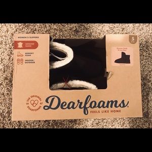 Dearfoams Suede Slippers Women's S 5-6 Espresso